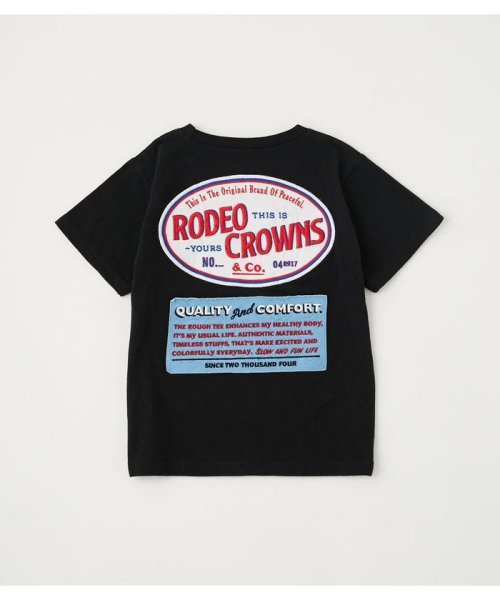 RODEO CROWNS WIDE BOWL(ロデオクラウンズワイドボウル)/キッズ LOGO SIGNS Tシャツ/BLK