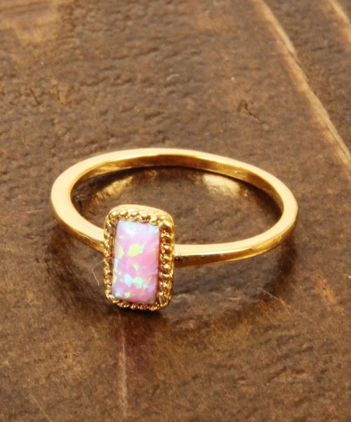 セール ピンクオパール 長方形リング ワイスチャーム Wythecharm Magaseek