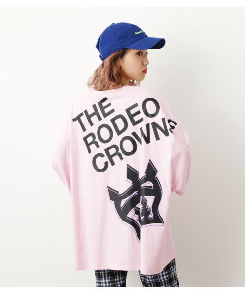 RODEO CROWNS WIDE BOWL(ロデオクラウンズワイドボウル)/PASS LOOSE L／S Tシャツ/L/PNK1