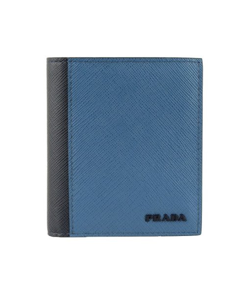 PRADA(プラダ)/【PRADA(プラダ)】PRADA プラダ メンズ 二つ折り財布 札入れ/ブルー系