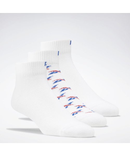 Reebok(リーボック)/クラシックス アンクル ソックス 3足組 / Classics Ankle Socks 3 Pairs/ホワイト