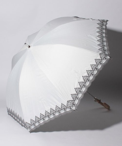 LANVIN Collection(umbrella)(ランバンコレクション（傘）)/LANVIN COLLECTION（ランバンコレクション）晴雨兼用日傘　裾刺繍/オフホワイト