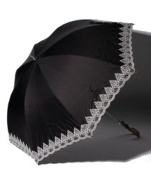 LANVIN Collection(umbrella)(ランバンコレクション（傘）)/LANVIN COLLECTION（ランバンコレクション）晴雨兼用日傘　裾刺繍/ブラック