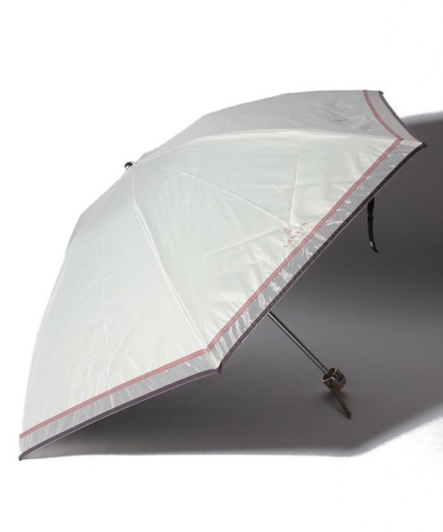 LANVIN Collection(umbrella)(ランバンコレクション（傘）)/LANVIN COLLECTION（ランバンコレクション）晴雨兼用折りたたみ日傘　オーガンジーグログラン/オフホワイト