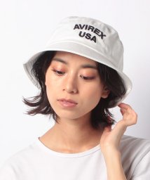 AVIREX(AVIREX)/USA 3D EMB BUCKET HAT/ﾎﾜｲﾄ