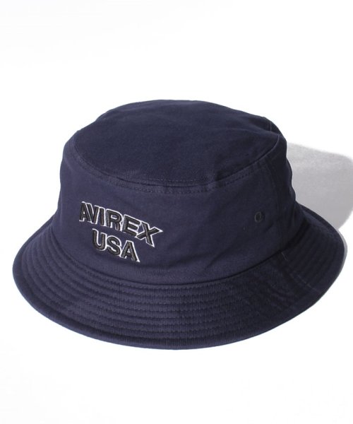 AVIREX(AVIREX)/USA 3D EMB BUCKET HAT/ﾈｲﾋﾞｰ