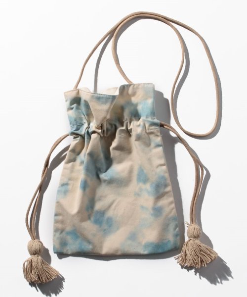 Lilas Campbell(Lilas Campbell)/Tie dye Code Drewstringbag/ﾌﾞﾙｰ