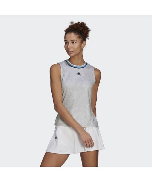 セール テニス Primeblue プリント マッチタンクトップ Tennis Primeblue Printed Match Tank Top アディダス Adidas Magaseek