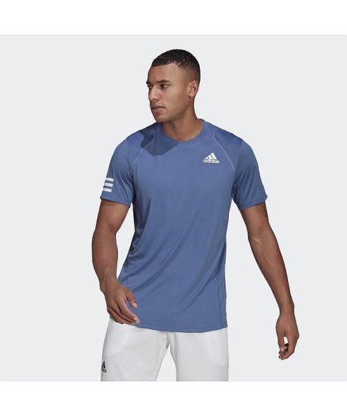 adidas(アディダス)/クラブ テニス 3ストライプス 半袖Tシャツ / Club Tennis 3－Stripes Tee/ブルー