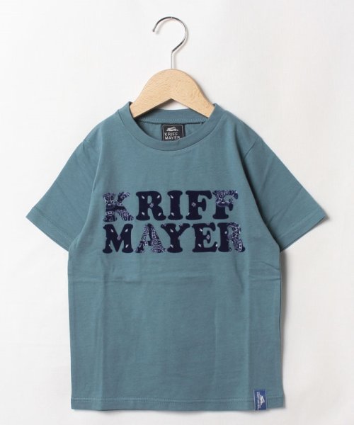 KRIFF MAYER(クリフ メイヤー)/バンダナロゴTEE(120cm~170cm)/ターコイズ