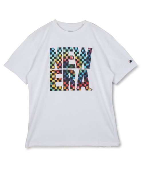 ニューエラ New Era Tシャツ 半袖 メンズ レディース クルーネック Ss Ptee Tie Dye Checker Sqne ブラック ホワイト 黒 ニューエラ Newera Magaseek
