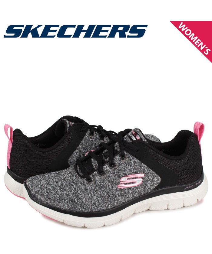 スケッチャーズ Skechers フレックス4 0 スニーカー レディース Flex Appeal 4 0 ブラック 黒 スケッチャーズ Skechers Magaseek