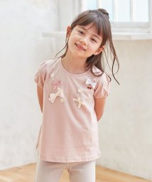 anyFAM（KIDS）(エニファム（キッズ）)/ネックレス風モチーフTシャツ/ピンク系