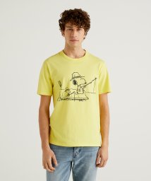 BENETTON (mens)(ベネトン（メンズ）)/【PEANUTSコラボ】JCCスヌーピー＆ウッドストックTシャツ・カットソー/イエロー