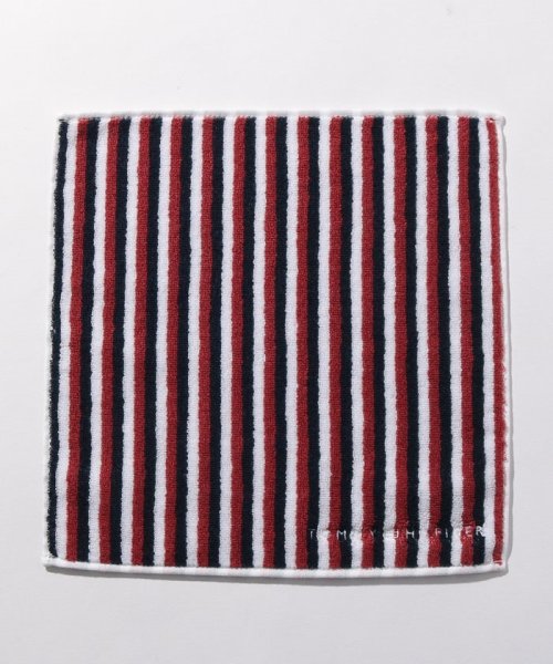 TOMMY HILFIGER(トミーヒルフィガー)/TH STRIPE MINI TOWEL/レッド系