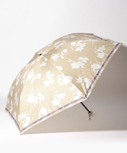 LANVIN Collection(umbrella)(ランバンコレクション（傘）)/LANVIN COLLECTION（ランバンコレクション）折りたたみ傘　サテンプリント/ベージュ