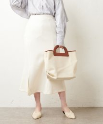 NICE CLAUP OUTLET(ナイスクラップ　アウトレット)/【natural couture】スリット入りマーメイドスカート/アイボリー