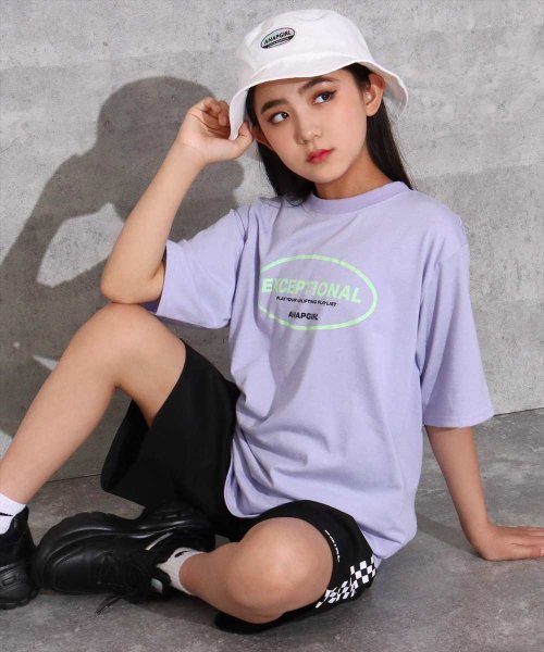 アナップガール Anap Girl Tシャツ サイドフラッグチェックハーフパンツセットアップ Magaseek