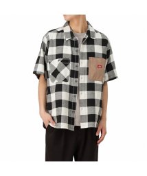 MAC HOUSE(men)(マックハウス（メンズ）)/Dickies ディッキーズ 綿麻ブロックワークシャツ 1270－9402/ホワイト