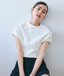 coca/【UST】モックネックTシャツ  （COTTON　from the US/カットソー/フレンチスリーブ/綿100％/無地）/503995718