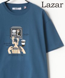 LAZAR(ラザル)/【Lazar】TV show/Skater フロッキープリント USAコットン Tシャツ レディース メンズ Tシャツ 半袖 カジュアル/柄3