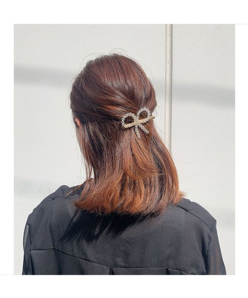 セール キラキラヘアピン 髪留め ヘアアクセサリー クリスタルビーズ 前髪 オシャレ 髪飾り パーティー飾り 蝶結び セイヘイショップ Seiheishop Magaseek