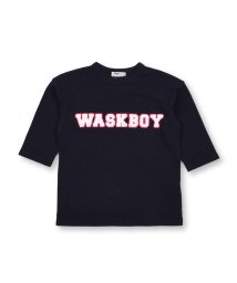 WASK(ワスク)/サガラワッペン ワイド 7分袖 Tシャツ (100~160cm)/ブラック