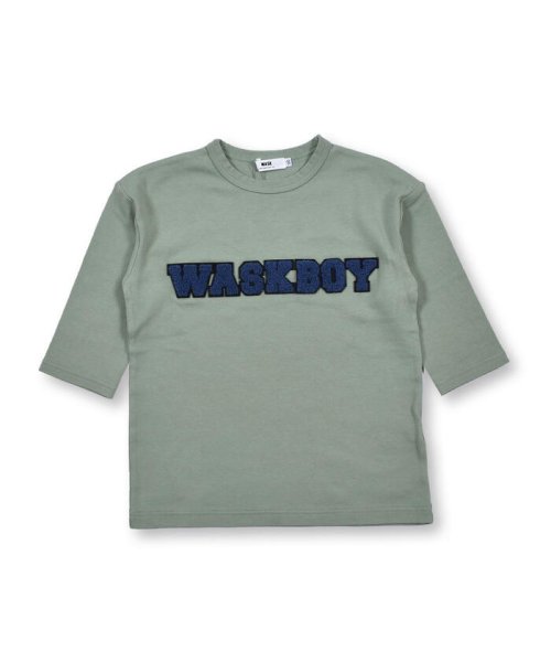 WASK(ワスク)/サガラワッペン ワイド 7分袖 Tシャツ (100~160cm)/グリーン