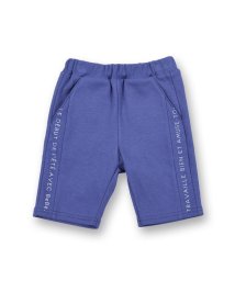 BeBe(ベベ)/ポケット風  スムース サイド ロゴ  プリント パンツ（80～100cm）/ブルー