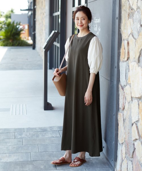 袖異素材スウェットワンピース バブ Bab Magaseek