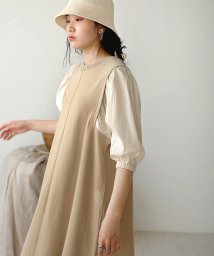 セール Off 袖異素材スウェットワンピース バブ Bab Magaseek
