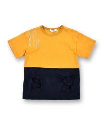 WASK(ワスク)/グログラン 天竺 ワイド Tシャツ (100~160cm)/オレンジ