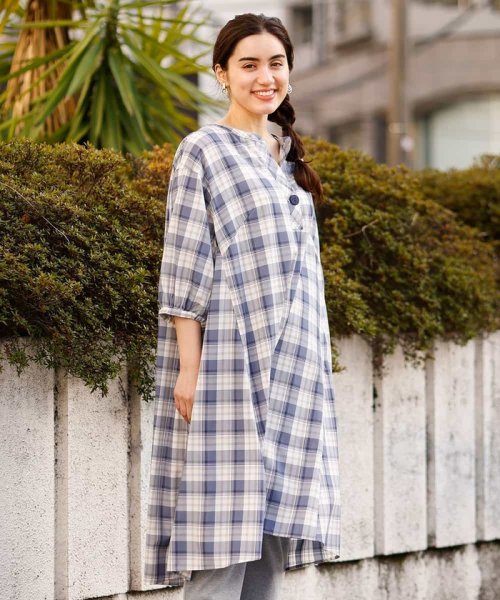 セール 大きいサイズ チェック柄マキシワンピース エウルキューブ Eur3 Magaseek
