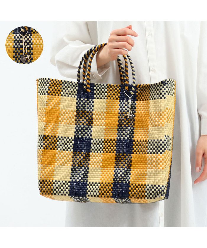 オホ デ メックス トート OJO DE MEX バッグ Plastico CAGO Tote Check