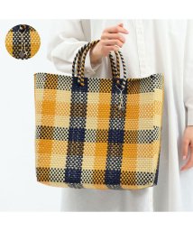 OJO DE MEX　(オホデメックス)/オホ デ メックス トート OJO DE MEX バッグ Plastico CAGO Tote Check M A4 カゴトート/イエロー