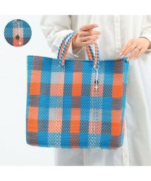 OJO DE MEX　(オホデメックス)/オホ デ メックス トート OJO DE MEX バッグ Plastico CAGO Tote Check M A4 カゴトート/ブルー