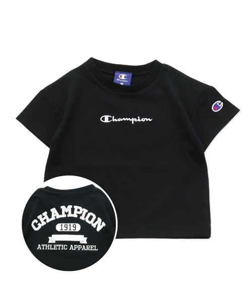 CHAMPION(チャンピオン)/チャンピオンロゴバリ半袖Tシャツ/champion/ブラック