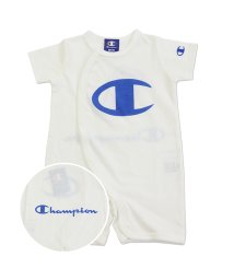 CHAMPION(チャンピオン)/チャンピオンロゴバリ半袖ミニカバーオール/champion/ホワイト