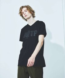 5351POURLESHOMMES(5351POURLESHOMMES)/APTP 半袖 Vネック Tシャツ/ブラック
