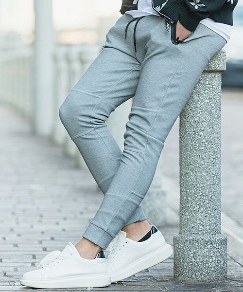 キャバリア Cavaria Cavaria キャバリア パンツ メンズ スキニーパンツ リブパンツ スウェット 細身 スキニー スリム 止水 ブラック ホワイト グレー M L ストリート Magaseek