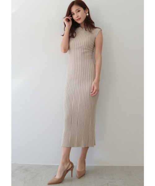 バイカラーリブバックオープンニットマキシワンピース アンビエント Ambient Magaseek バイカラーリブバックオープンニットマキシワンピース アンビエント Ambient Magaseek