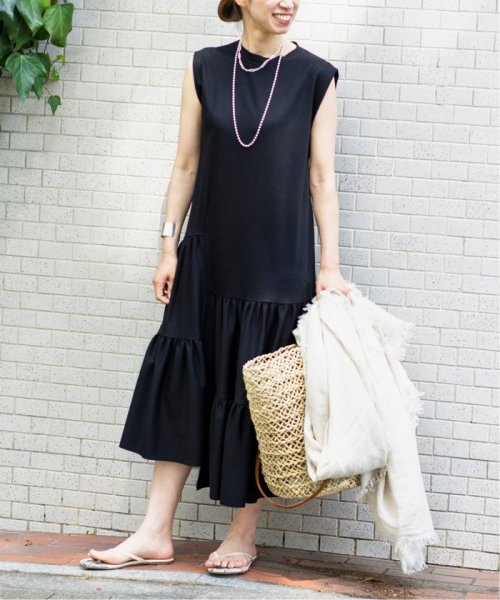 予約 コットン ノースリーブティアードワンピース ヴェルメイユ パー イエナ Vermeil Par Iena Magaseek