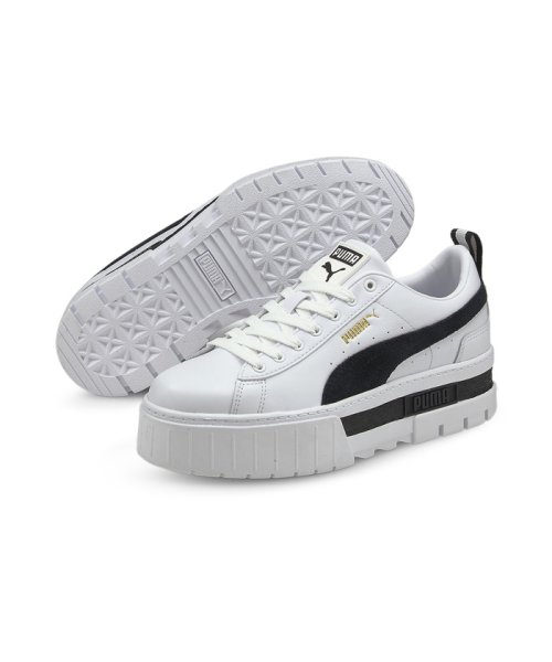 PUMA(PUMA)/ウィメンズ メイズ レザー スニーカー/PUMAWHITE-PUMABLACK