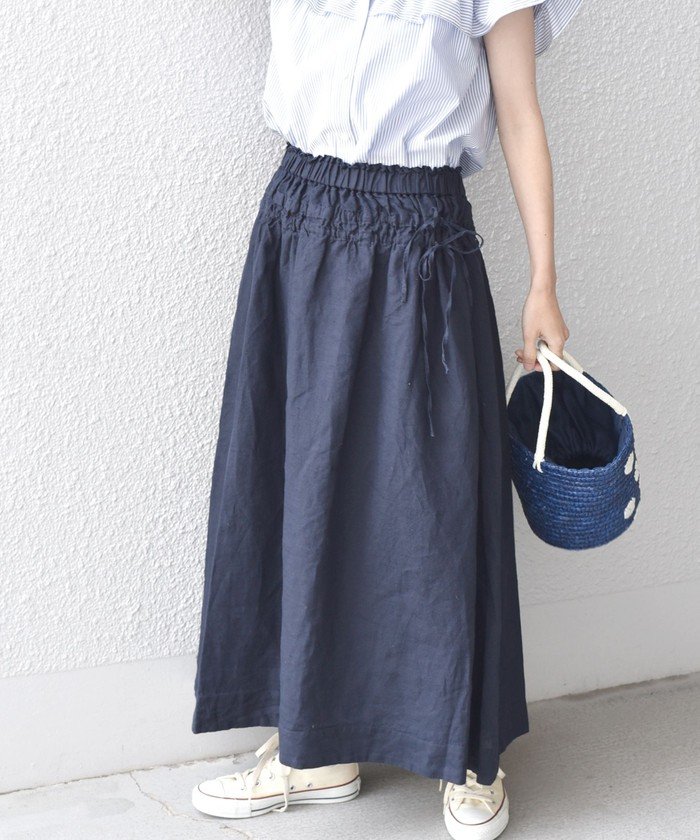 セール 35 Off Ships Any オーガニック リネン ダブル ギャザー スカート ウォッシャブル シップス エニィ ウィメンズ Ships Any Womens Magaseek