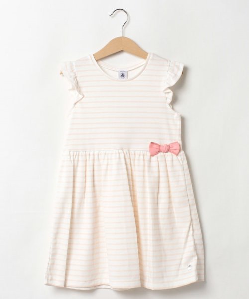 セール Petitfemale ミニマリニエール半袖ワンピース プチバトー Petit Bateau Magaseek