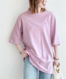 reca(レカ)/サイドラベルビッグTシャツ(210201)/ピンク