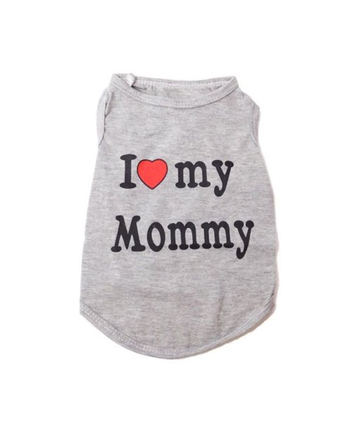 犬服 I Love My Mommy Daddy 犬の服 タンクトップ ドッグウェア 春 夏 春夏 毛抜け防止 毛落ち防止 おしゃれ 可愛い 女の子 男の子 はっぴーdog Happy Dog Magaseek