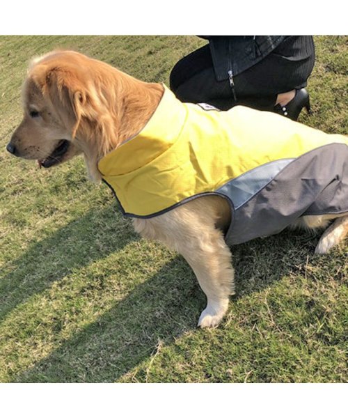 HAPPY DOG!!(はっぴーDOG！！)/犬のカッパ 犬 服 犬服 犬の服 アウター レインコート 着せやすい ドッグウェア カッパ マジックテープ 雨具 ポンチョ  【おしゃれ 可愛い トイプードル /イエロー