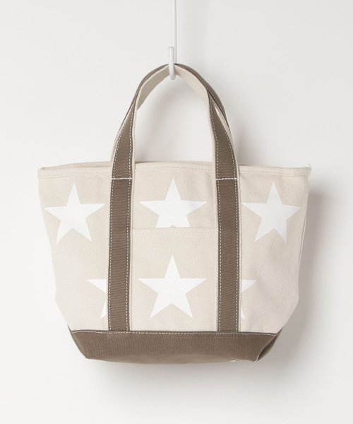 MAISON mou(メゾンムー)/【CONVERSE/コンバース】S size STAR Print Tote Bag(mini)/スタープリントバッグ/カーキ