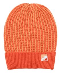 moimoln(モイモルン)/カラーストライプニット帽/オレンジ